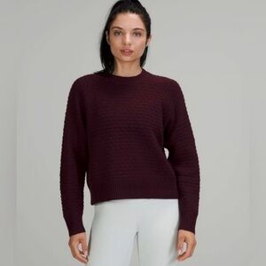 Lululemon Women's Burgundy Textured Sweater